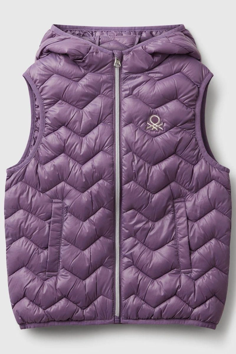 United Colors Of Benetton Kız Çocuk 21ıncj00q-25k Yelek Mor-2104 Mor