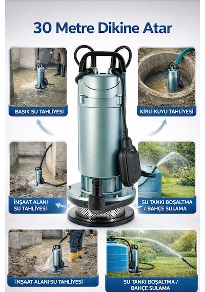 Qdx1,5-32-0,75 Fa Su Pompası Dalgıç Pompa 1hp 30 Metre Yukarı Basma