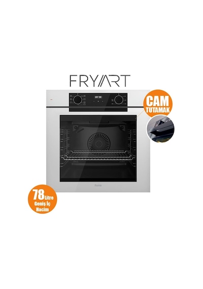 Ferre QEP63CB FryArt 78 L Ankastre Fırın Beyaz