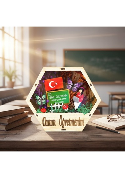 Altıgen Saksı Teraryum - Öğretmenler Günü Hediyesi 1