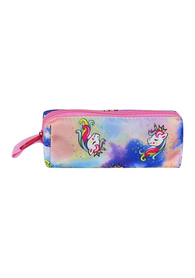 Unicorn Desenli 3 Lü Ortopedik Kız Okul Çantası Seti Okul Çantası+beslenme Çantası+kalemlik Koyu Purple