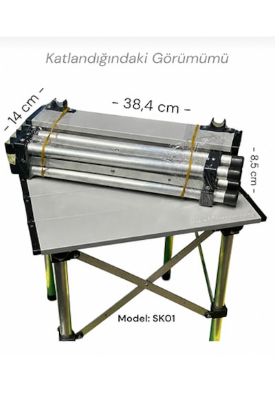 Motorcu Masası Alüminyum Sehba Sekoutdoor Sk01 Açık Gri