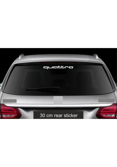 Quattro By Toyota Araba Arka Cam Sticker Yapıştırma