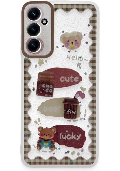Newface - 445 - Samsung Galaxy Uyumlu A05s Kılıf Sweet Desenli Silikon Kapak - Csmo-tex - - Şeffaf