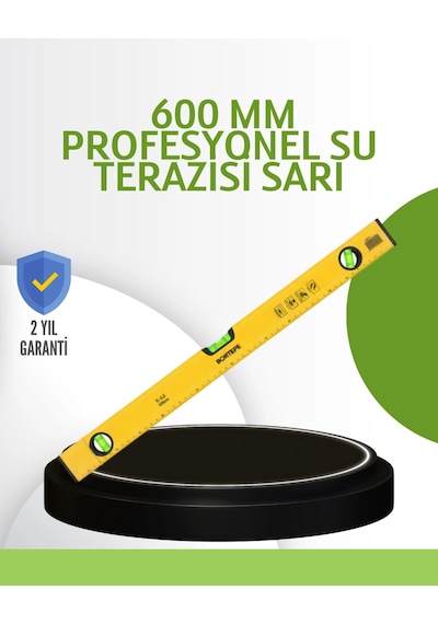 Mey İthalat Hassas Ölçüm Sağlayan 600 Mm Sarı Su Terazisi