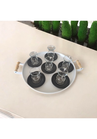 Çay Tabağı-bardak Altlığı-metal Siyah Çay Tabağı-paslanmaz K Siyah