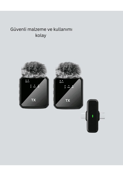 Kablosuz Yaka Mikrofonu, Vlog Podcast Röportaj Çiftli