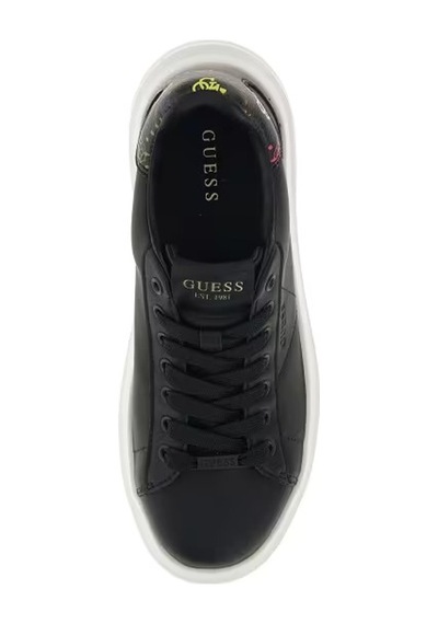 Guess Elbina Kadın Deri Sneaker Ayakkabı Flpe11lea12 Siyah