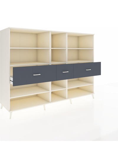 Kronos Dolap 9 Raflı 3 Çekmeceli 220x59x163 Aytaşı-aytaşı/antras Aytaşı-aytaşı/antrasit Kronos Dolap 9 Raflı 3 Çekmeceli 220x59x163 Aytaşı-aytaşı/antras Aytaşı-aytaşı/antrasit