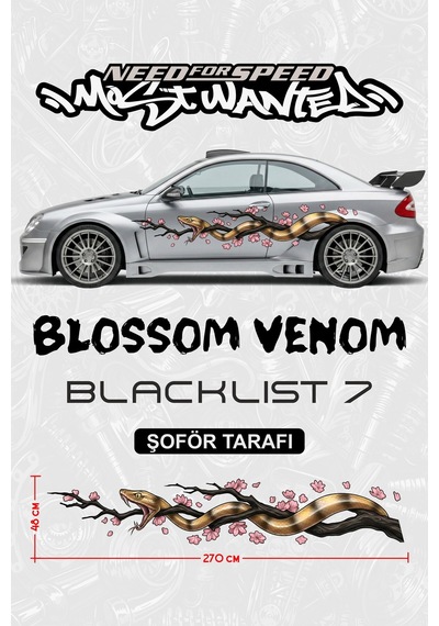 Nfs Blossom Venom Yan Gövde Kaplama Sticker Şoför - 864812178