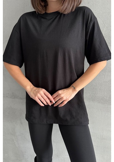 Kadın Oversize T-shirt Siyah