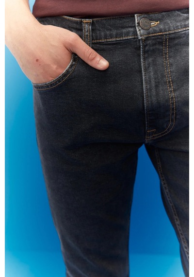 Lee Erkek Rider Slim Fit Normal Bel Denim Esnek Jean Kot Pantolon Siyah
