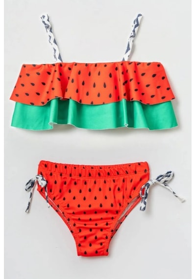 Bunny Hopp Kız Çocuk Karpuz Desenli Fırfırlı Bikini Takımı - Hızlı Kuruyan Deniz Ve Havuz Seti Kırmızı Bunny Hopp Kız Çocuk Karpuz Desenli Fırfırlı Bikini Takımı - Hızlı Kuruyan Deniz Ve Havuz Seti Kırmızı
