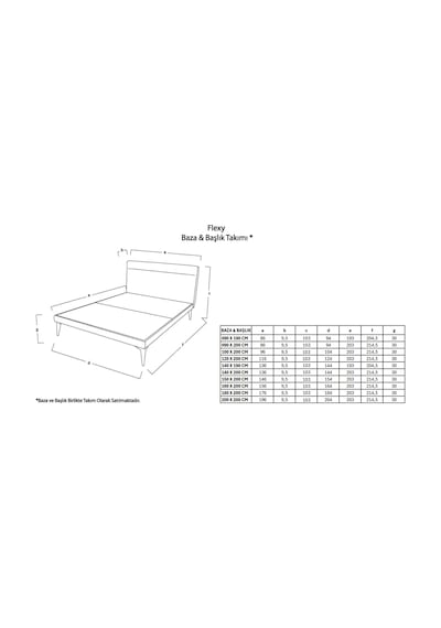 Bellona Flexy Baza Başlık Takımı - Gri 160x200
