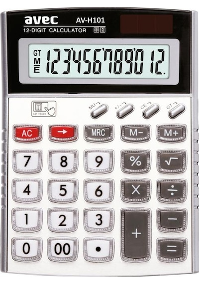 Avec Av-h101 Hesap Makinesi Beyaz - Siyah