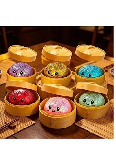Çin Mantısı Simli Squishy Dumpling Sürpriz Renk Kutulu Büyük Boy Xl 1adet 1 Adet