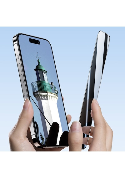 Apple Uyumlu   iPhone 16 Pro Max Benks Ultra Shield 0.9mm Çerçeveli 0.3mm Ekran Koruyucu Uygulama Aparatlı