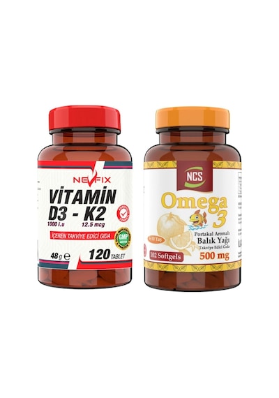 Omega 3 Portakal Aromalı Balık Yağı 102 Softgel Vitamin D3-k2