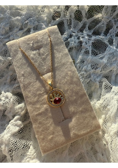Sun Flame Ruby Pendant Çok Renkli