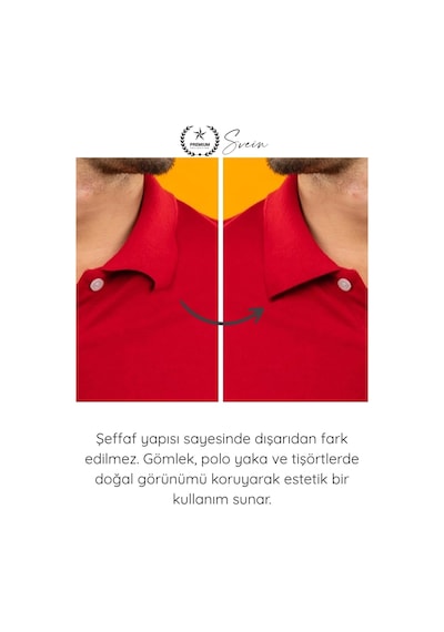 Yaka Yaka Düzleştirici Yapışkanlı Balin 20 Adet Şeffaf Gömlek Yaka Destek Bandı Tshirt Polo Tişört