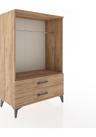 Hyperion Dolap Tek Raflı 2 Çekmeceli Tek Askılı 88x44x134 Çam... Çam Hyperion Dolap Tek Raflı 2 Çekmeceli Tek Askılı 88x44x134 Çam... Çam