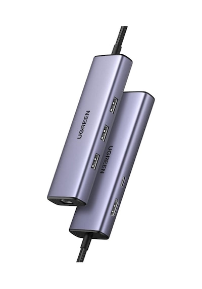 Ugreen 6IN1 Arada Type-C To 3 Usb 3.0 4K/30Hz Hdmı RJ45 Gigabit Ethernet Pd Dönüştürücü Hub