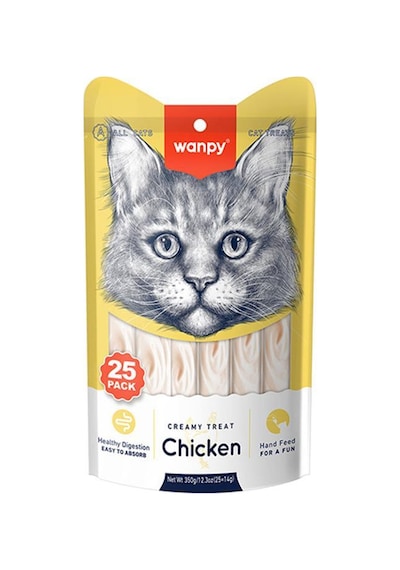 Wanpy Tavuklu Sıvı Krema Kedi Ödülü 25 x 14 G