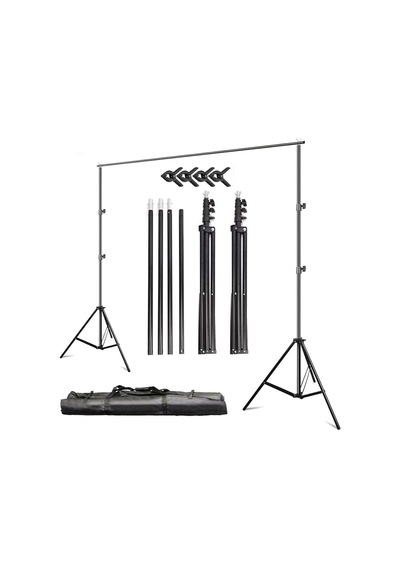 200 200 Cm / 78 78 İnç Alüminyum Alaşım Ayarlanabilir Fotoğraf Stüdyosu Arkaplan Backdrop Standı Destek Sistemi Kiti Ağır Fotoğraf Video Crossbar Kiti İle Ev Stüdyo Fotoğrafçılığı Kayıt İçin 6