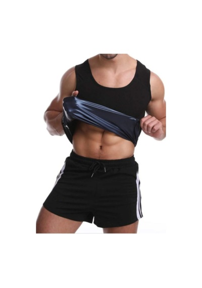 Fitformgiyim Sauna Sıyah Termal Atlet Yağ Yakımınıza Yardımcı Polymer Kumaş Korse Etkili Siyah Renk Siyah