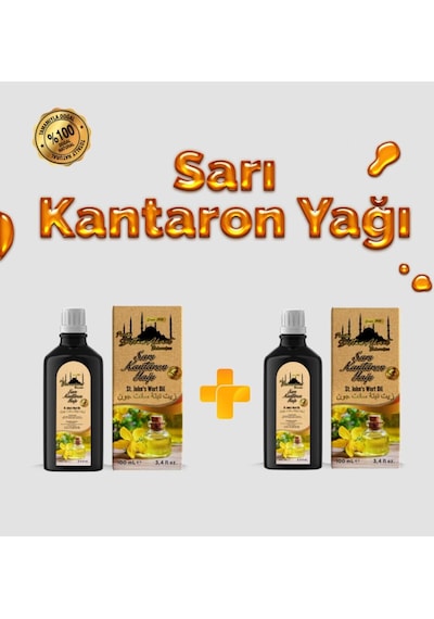 Sarı Kantaron Yağı 2x100ml Doğal Saç Derisi Ve Cilt Için Yenileyici Yağ Özel Üretim 200 ML