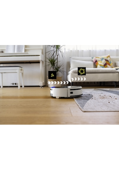 Karcher RVF 7 13.000 Pa Akıllı Kir Algılama Teknolojisi Robot Süpürge Beyaz