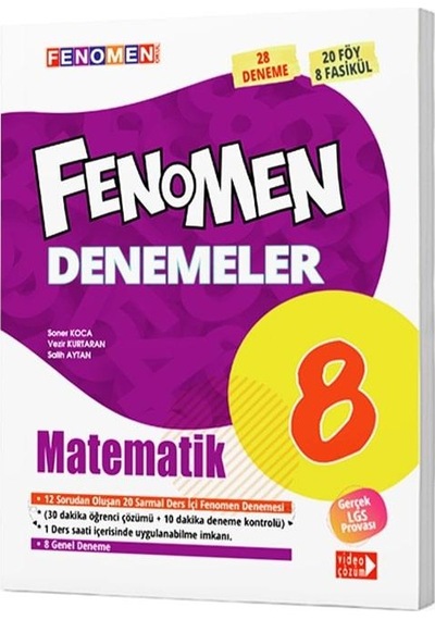 Gama Yayınları 8. Sınıf Fenomen Matematik 28 Li Deneme