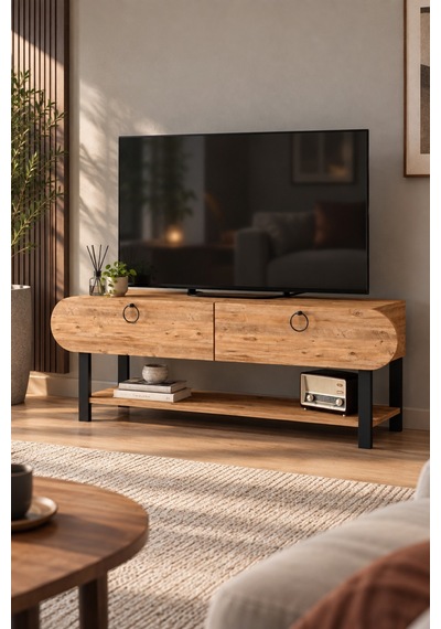 Sulorahome Kahverengi Tv Ünitesi 110 Cm Atlantik Çam