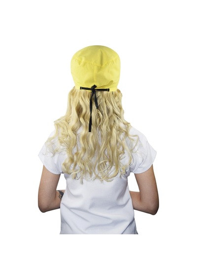 Unisex Düz Sarı Renk Hemşire Cerrahi Bone Doktor Ameliyat Saç Bonesi Sarı