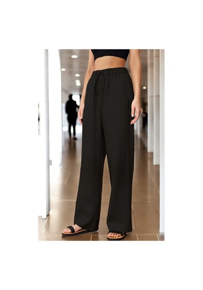 Sacrosa Günlük Beli Bağzıklı Şık Keten Pantolon Renkli