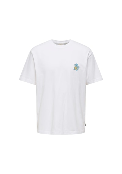 Only & Sons Pokemon Life Erkek Beyaz Tişört 22037659-bws Beyaz