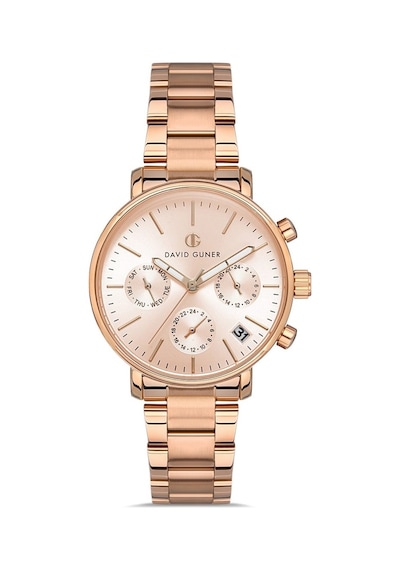 David Guner Dg-8379la-c5 Fonksiyonlar Aktif Takvimli 3 Atm Suya Dayanıklı Rose Gold Renk Kadın Kol Saati Diğer