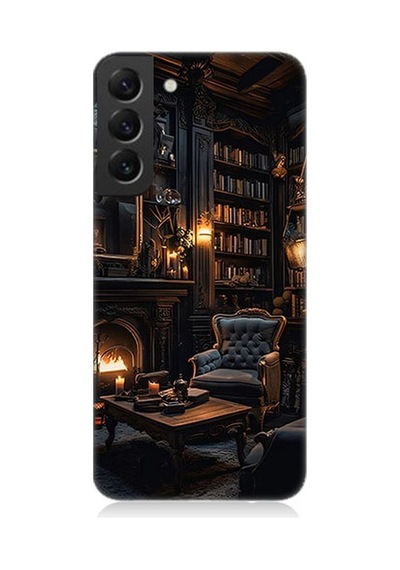 Samsung Galaxy S22 Plus Uyumlu Kütüphane Odası Desenli Silikon Kılıf
