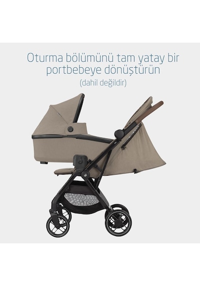 Maxi-Cosi Soho Kompakt Seyahat Sistem Olabilen Otomatik Katlanan Bebek Arabası Twillic Truffle