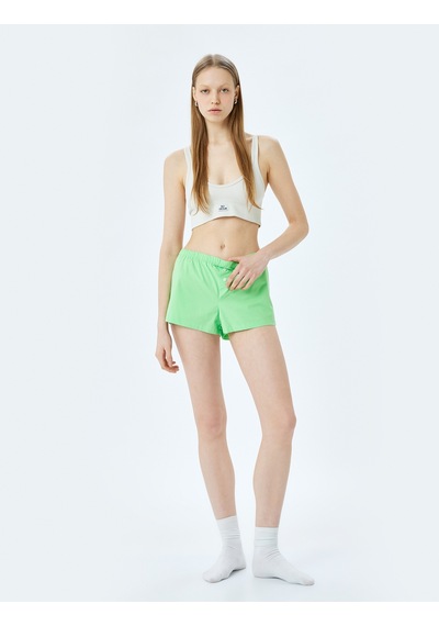 Koton Pamuklu Rahat Kalıp Boxer Şort Pijama Altı Yeşil 5slk80038mw Yeşil
