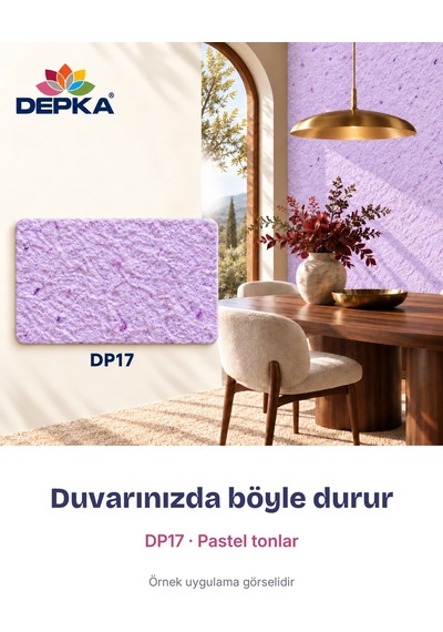 Depka Pamuk Sıva Dp17 2 Kg 7-8 M² İpek Sıva Alternatifi Isı Ve Ses Yalıtımlı Dekoratif Sıva