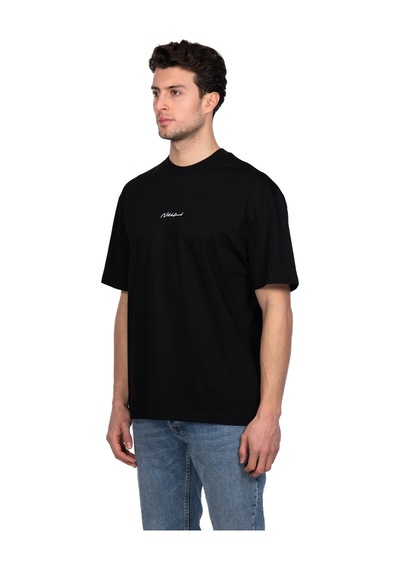 Hscstore Erkek Bisiklet Yakalı Basic Siyah Tişört - 8410-siyah Siyah