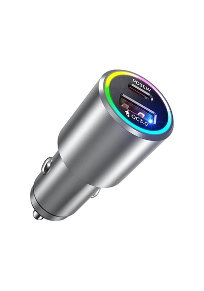 Rgb 53w Pd Hızlı Şarj Araç Içi Çakmaklık Şarj Aleti 1x Type-c 35w