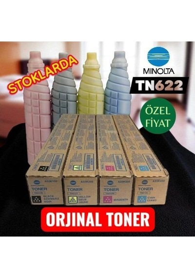 Toner Konica Minolta Tn622/c1085/c1085/c1100/c6085 Bk/c/y/m Set