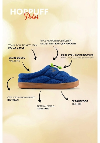 Hoppuff Polar Saks Barefoot Çocuk Ayakkabı Saks