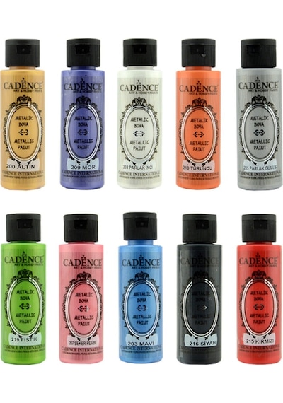 Metalik Boya Seti 10 Renk 70Ml