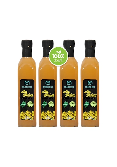 Alıç Sirkesi 4x500 Ml %100 Katkısız Doğal Şekersiz Koruyucu Içermez