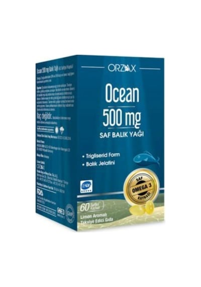 500mg Omega-3 Balık Yağı 60 Kapsül