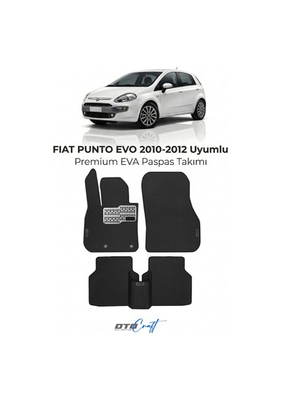 OtoCraft Fiat Punto Evo 2010-2012 Araca Özel 3d Havuzlu Eva Paspas Tam Set 5 Parça