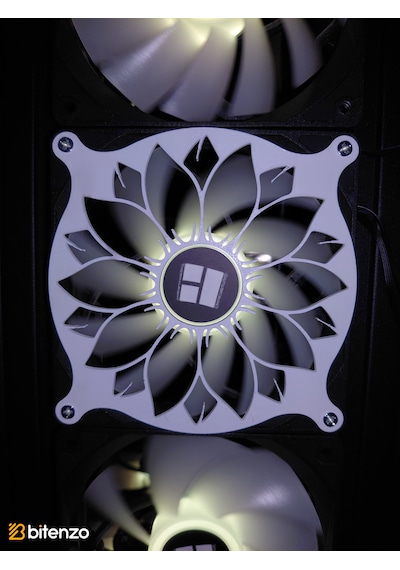 Lotus Desenli 120x120 Mm Oyun Pc Aksesuarı, Masaüstü Bilgisayar Fan Kapağı Beyaz